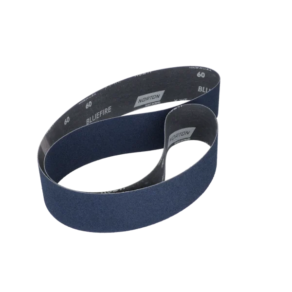 Norton 2-1/2 x 60 In. BlueFire Cloth Narrow Benchstand Belt 60 Grit R821P ZA 10 Count