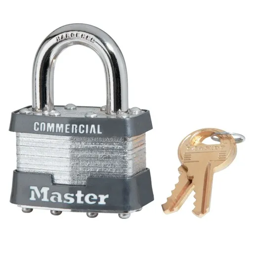 Master Lock No. 1 Laminated Steel Padlock, 5/16″ x 3/4″ x 2-1/2″, 0344 | 470-1KALJ-0344