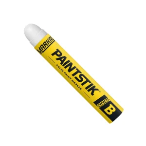 MARKAL 80220 Paintstik Original B, Standard Size: 11/16″ x 4-3/4″ (17 mm x 121 mm), White, 12/BOX