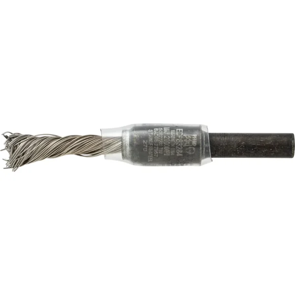 PFERD 83284 SINGLETWIST® Knot End Brush 1/4″ Dia. Flared Cup .014 Stainless Steel 1/4″ Shank, 10/BOX