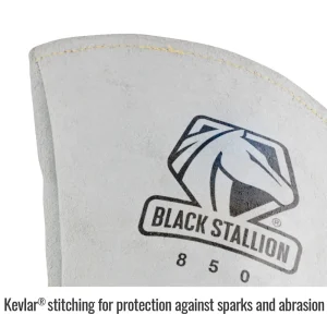 Black Stallion 850M Premium Grain Elkskin Stick glove with Nomex® Lined Back, Gold, Medium