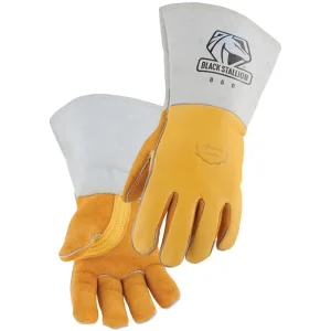 Black Stallion Stick Welding Gloves – Premium Gold Elkskin 850