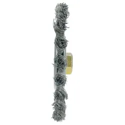Weiler Roughneck Jr. 6″ Filler Pass Weld Cleaning Brush, .023″ Steel Wire Fill, 5/8″-11 UNC Nut 08776
