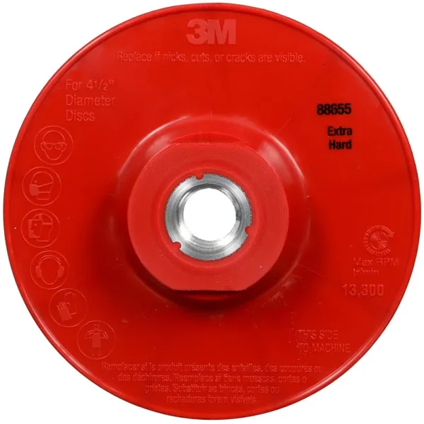 3M Disc Back-Up Pad – 4 1/2″ Ribbed, Extra Hard 88655