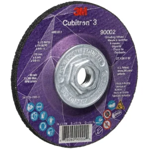 3M Cubitron 3 Depressed Center Grinding Wheel w/Hub – 4 1/2″ X 1/4″ Type 27 90002