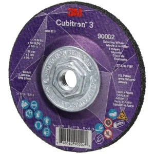 3M Cubitron 3 Depressed Center Grinding Wheel w/Hub – 4 1/2″ X 1/4″ Type 27 90002