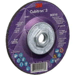 3M Cubitron 3 Cut & Grind Wheel w/Hub 4 1/2″ X 5/32″ Type 27 90016