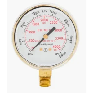 HARRIS® 9006050 Regulator Pressure Gauge 2.5 in. 4000 PSI / 28000 kPa