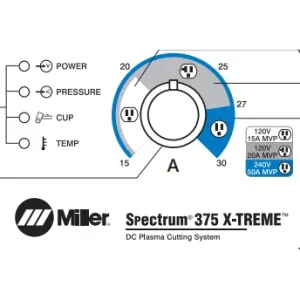 Miller Spectrum 375 X-Treme Plasma Cutter w/ X-Case (120/240V) #907529