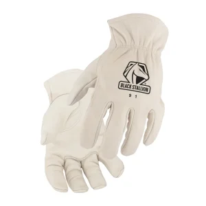Black Stallion 91M Premium Grain Cowhide Drivers Glove, Medium