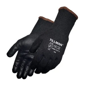 Tillman 958 Black Polyurethane Coated Cut Level-5 Cut Resistant Gloves (1 Pair)