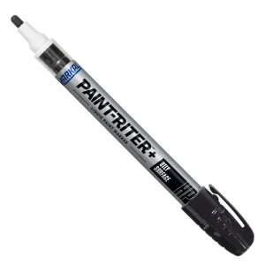 MARKAL 96963 PAINT-RITER+ OILY SURFACE BLACK PAINT MARKER, 1/8″ TIP MEDIUM, 12/BOX