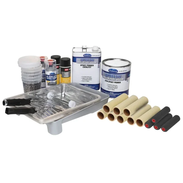 Basic Eastwood OptiFlow Epoxy Primer Kit – Automotive Roll-On Paint – Gray