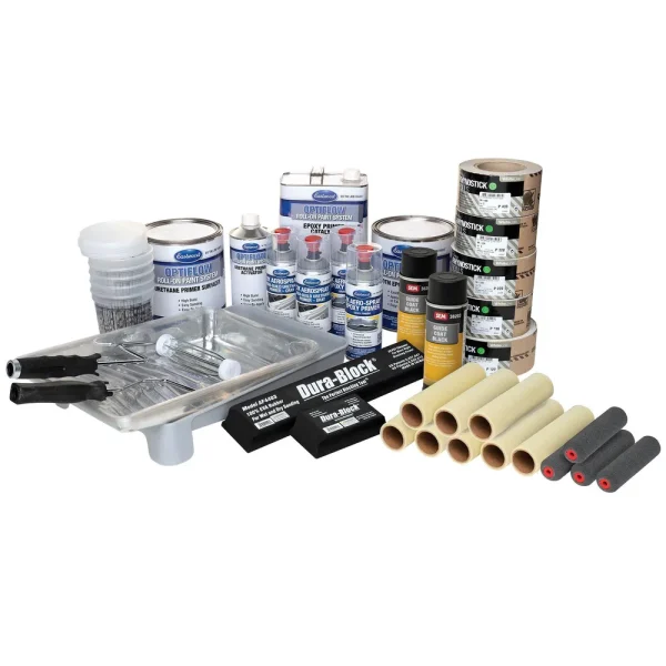 Ultimate OptiFlow Epoxy Primer + Urethane Primer Kit – Automotive Roll-On Paint – Gray