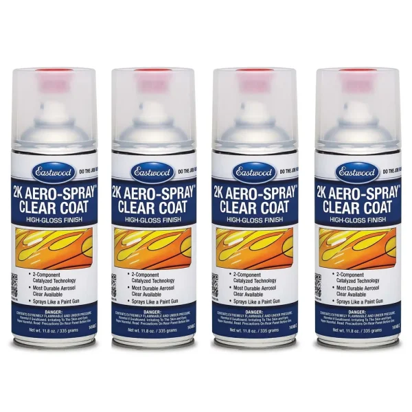 Eastwood 2k AeroSpray Clear Coat High Gloss 4pc