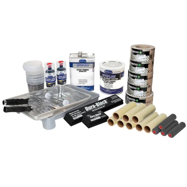 Complete OptiFlow Epoxy Primer Kit- Automotive Roll-On Paint- Black