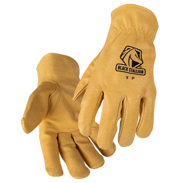 Black Stallion 9PM Performance Pigskin Drivers Glove, Medium, 12/PACK