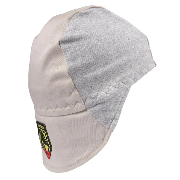 Revco AH1630-GS Gray/Stone Khaki FR Cotton Welding Cap w/ Hidden Bill Extension (1 Cap)