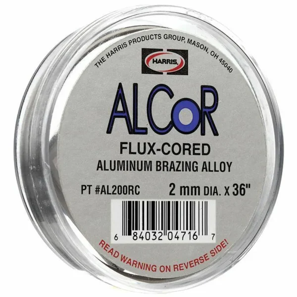 HARRIS® AL200RC ALCoR Flux-Cored Aluminum Brazing Alloy 2mm X 36″ Spool, 1 Cup