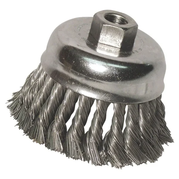 Anchor Brand 2-3/4″ Knot Wire Cup Brush Stainless 5/8″-11 Thread