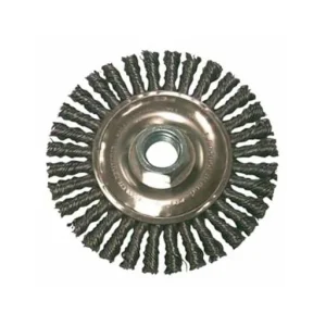 Anchor Brand Stringer Bead Wheel Brush, 4″ x 4″, Carbon Steel, Clamshell | 102-R4S58