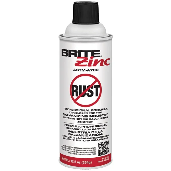 Weld-Aid B-100 BRIGHT ZINC SILVER FINISH GALVANIZING COMPOUND 12.5 OZ. PER CAN, 12 CANS/CASE