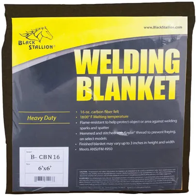 Black Stallion 16 oz. Carbon Fiber Felt Welding Blanket B-CBN16-6X6