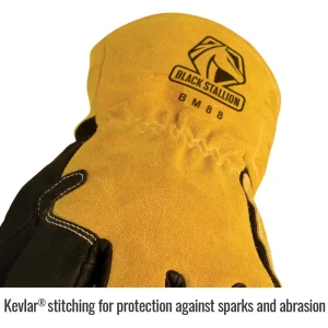 Black Stallion BM88-LG Premium Pigskin & Cowhide MIG Glove, Large