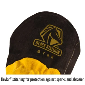 Black Stallion BT88-XL Premium Grain Kidskin & Cowhide TIG Welding Glove, X-Large, 12/PACK