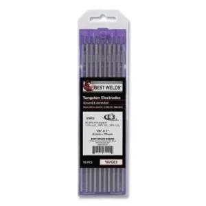 Best Welds E3 Tungsten Electrode, 1/8″ x 7″, 10 pk | 900-187GE3