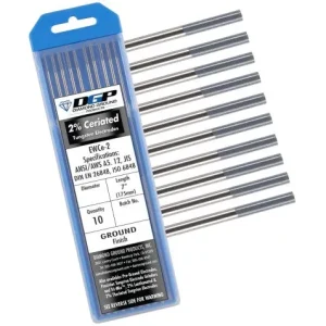 Diamond Ground 2% Ceriated Tungsten Electrode CE2-1/8