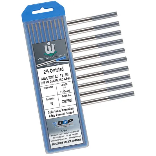 Wolfram 2% Ceriated Tungsten Electrode CE2-3/32-W