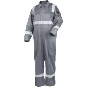 Black Stallion HI-VIS Deluxe FR Cotton Gray Coveralls CF2216-GY