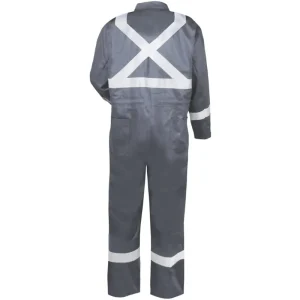Black Stallion HI-VIS Deluxe FR Cotton Gray Coveralls CF2216-GY