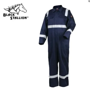 Revco CF2216-NV Navy TruGuard™ 300 Hi-Vis Flame-Resistant Cotton Coveralls
