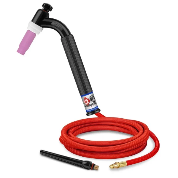 CK Worldwide TIG Torch #17 – 3 Series Flex Head (Gas Cooled) (CK1512HSF FX) w/ 12.5′ Super Flex Hose