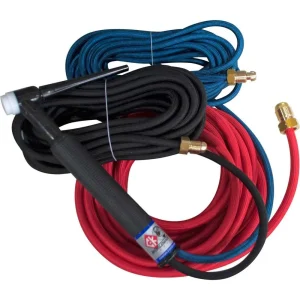 CK Worldwide TIG Torch #18 – Water Cooled TIG Torch Kit, Flex, 350A, 3-Pc, W/ 12.5ft Super Flex Cable
