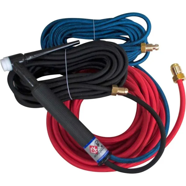 CK Worldwide TIG Torch #18 – Water Cooled TIG Torch Kit, Flex, 350A, 3-Pc, W/ 12.5ft Super Flex Cable