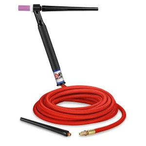 * CK Worldwide | TIG Torch #9 – 2 Series Rigid Head (Gas Cooled) (CK9-12-RSF RG) W/ 12.5ft. Super Flex Cable