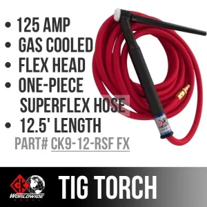 CK Worldwide – 2 Series Flex Head (Gas Cooled) (CK9-25-RSF FX) W/ 25ft. Super Flex Cable
