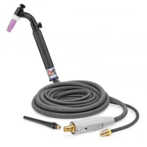 CK Worldwide Heavy Duty 26 Air Cooled TIG Torch , Flex Head, Valve, 300A – W/ 25ft. Super Flex Hose