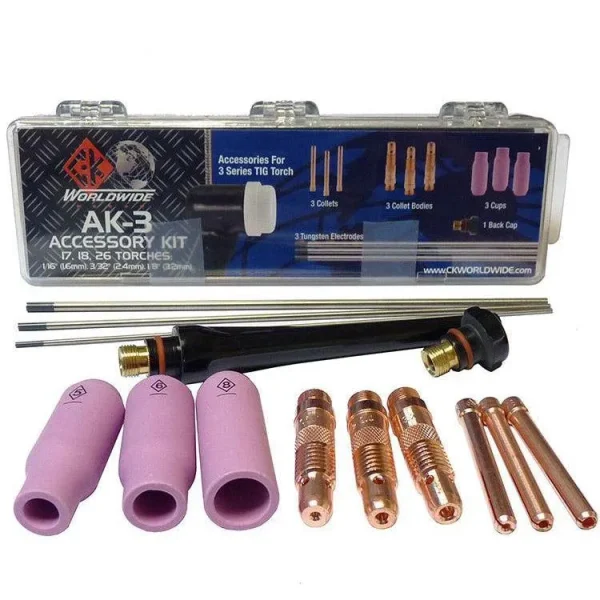 CK Worldwide 3 Series TIG Torch Accessory Kit, Large – AK-3