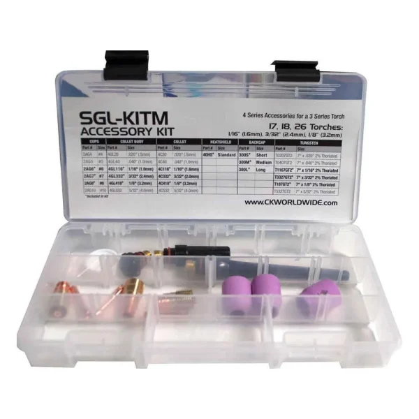 CK Worldwide 3 Series High Amperage Stubby Gas Lens Accessory Kit – SGL-KITM