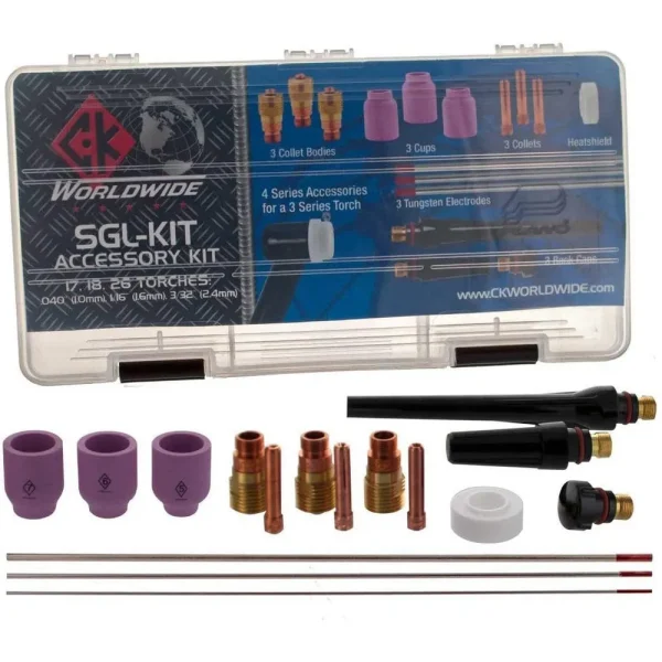 CK Worldwide 3 Series Low Amperage Stubby TIG Torch Accessory Kit – SGL-KIT