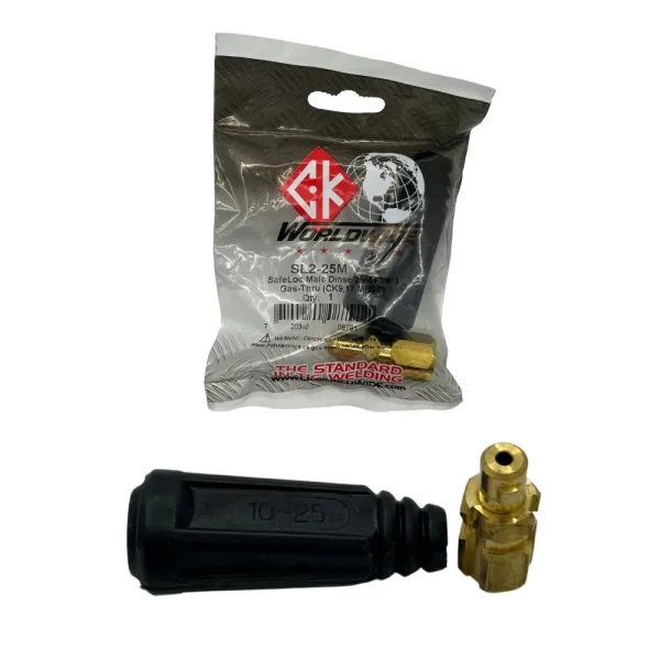 CK Worldwide 25mm SafeLoc Gas-Thru Male Dinse Adapter – SL2-25M