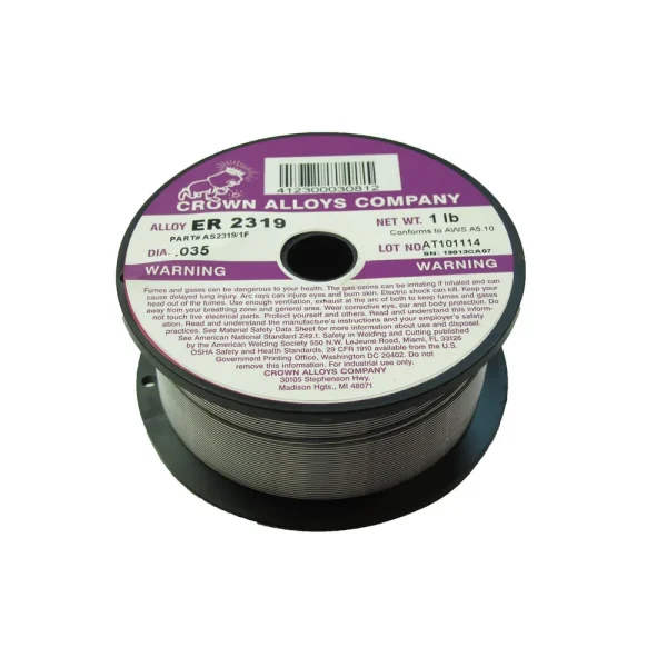 Crown Alloys ER 2319 – .035×1# MIG Welding Wire 1lb Spool – AS2319/1F