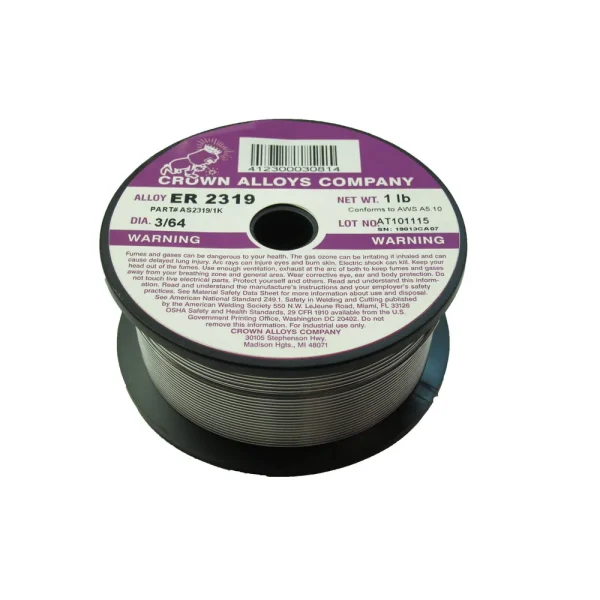 Crown Alloys ER 2319 – 3/64×1# MIG Welding Wire 1lb Spool – AS2319/1K