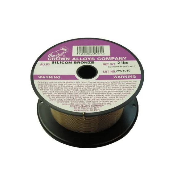 Crown Alloys SIL-BRONZE .030×2# MIG Welding Wire 2lb Spool – CSSIB/1E