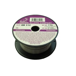 Crown Alloys ER 312 – .035×2# MIG Welding Wire – 2 lb Spool – SS312/1F