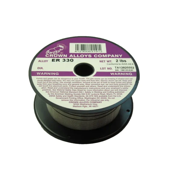 Crown Alloys ER 330 – .045×2# MIG Welding Wire – 2 lb Spool – SS330/1G